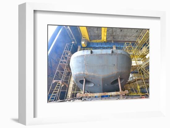 Ship Building Shoot  inside of Shipyard-laurentiu iordache-Framed Photographic Print