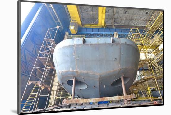 Ship Building Shoot  inside of Shipyard-laurentiu iordache-Mounted Photographic Print