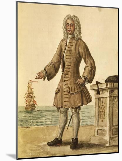 Ship Captain of Venetian Republic-Jan van Grevenbroeck-Mounted Giclee Print