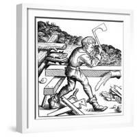 Ship Carpenter, 15th Century-Pierre Wolgmuth-Framed Giclee Print