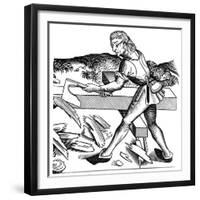 Ship Carpenter, 15th Century-Pierre Wolgmuth-Framed Giclee Print