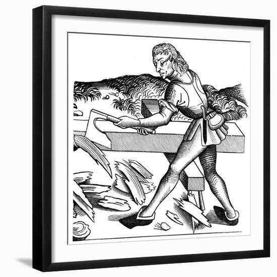 Ship Carpenter, 15th Century-Pierre Wolgmuth-Framed Giclee Print