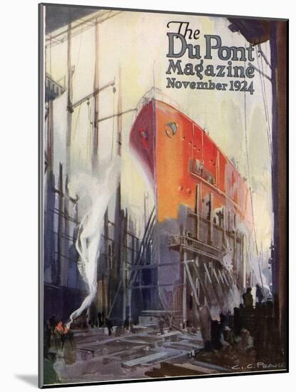 Ship Construction, Front Cover of the 'Dupont Magazine', November 1924-G. C. Pearce-Mounted Giclee Print
