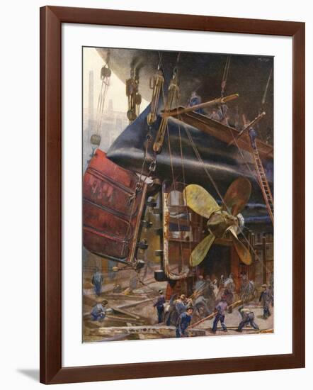 Ship Construction German-Heinrich Kley-Framed Art Print