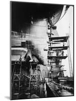 Ship Construction in Germany Photograph - Hamburg, Germany-Lantern Press-Mounted Art Print