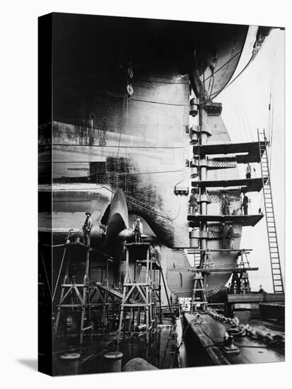 Ship Construction in Germany Photograph - Hamburg, Germany-Lantern Press-Stretched Canvas