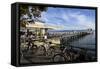 Ship Dock Kressbronn, Lake of Constance, Baden-Wurttemberg, Germany-Ernst Wrba-Framed Stretched Canvas