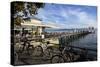 Ship Dock Kressbronn, Lake of Constance, Baden-Wurttemberg, Germany-Ernst Wrba-Stretched Canvas