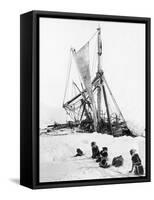 Ship Endurance Sinking in Pack Ice-null-Framed Stretched Canvas