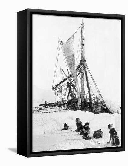 Ship Endurance Sinking in Pack Ice-null-Framed Stretched Canvas