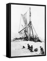 Ship Endurance Sinking in Pack Ice-null-Framed Stretched Canvas