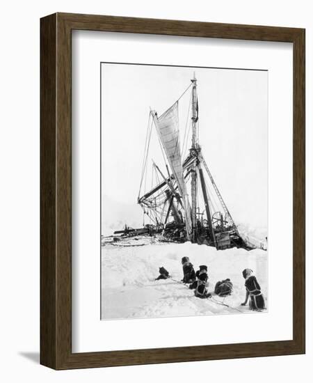 Ship Endurance Sinking in Pack Ice-null-Framed Photographic Print