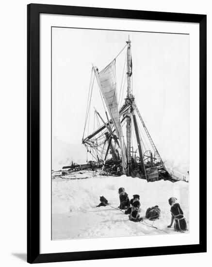 Ship Endurance Sinking in Pack Ice-null-Framed Photographic Print