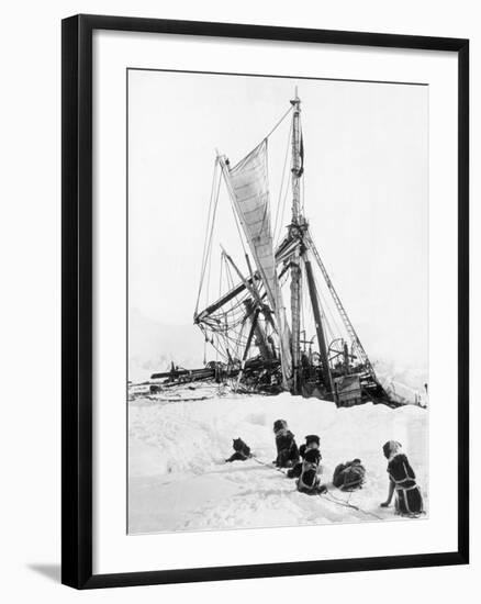 Ship Endurance Sinking in Pack Ice-null-Framed Photographic Print