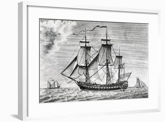 Ship Frigate United States-null-Framed Giclee Print