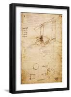 Ship, from Codex Trivulzianus, 1478-1490-Leonardo da Vinci-Framed Giclee Print