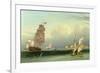 Ship Going Out, Fort Independence, Boston Harbour, 1832-Robert Salmon-Framed Giclee Print