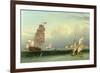 Ship Going Out, Fort Independence, Boston Harbour, 1832-Robert Salmon-Framed Giclee Print