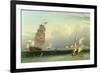 Ship Going Out, Fort Independence, Boston Harbour, 1832-Robert Salmon-Framed Giclee Print