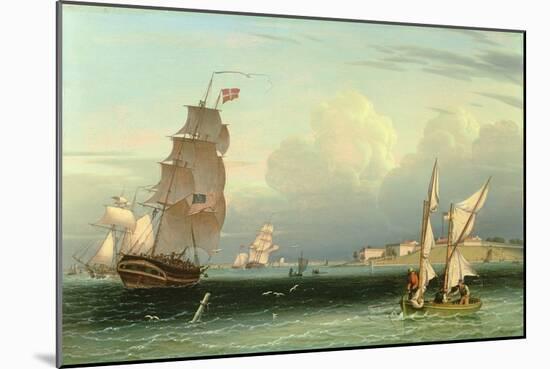 Ship Going Out, Fort Independence, Boston Harbour, 1832-Robert Salmon-Mounted Giclee Print