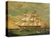 Ship Houqua, 1841-Thomas Birch-Stretched Canvas