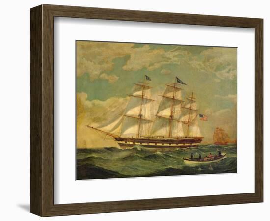 Ship Houqua, 1841-Thomas Birch-Framed Giclee Print