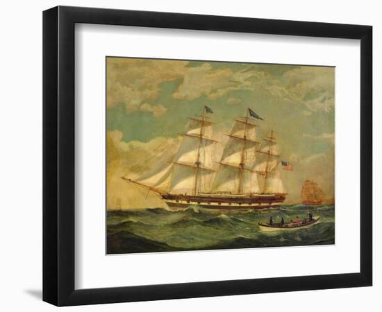 Ship Houqua, 1841-Thomas Birch-Framed Giclee Print