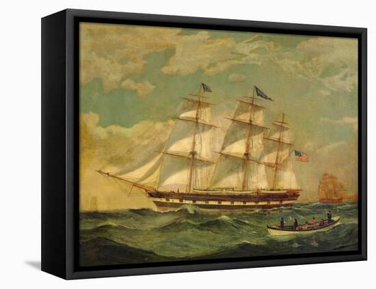 Ship Houqua, 1841-Thomas Birch-Framed Stretched Canvas