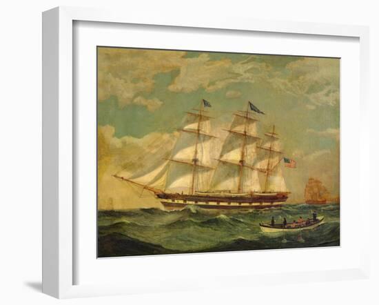 Ship Houqua, 1841-Thomas Birch-Framed Giclee Print