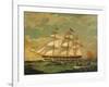 Ship Houqua, 1841-Thomas Birch-Framed Giclee Print