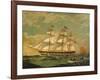 Ship Houqua, 1841-Thomas Birch-Framed Giclee Print