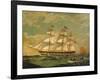 Ship Houqua, 1841-Thomas Birch-Framed Giclee Print