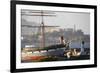 Ship in front of Alcatraz, Fishermans Wharf, San Francisco, California-Anna Miller-Framed Photographic Print