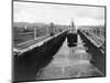 Ship in Gatun Lower Locks-null-Mounted Photographic Print