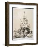 Ship in the East India Docks, London, C1840-Edmund Patten-Framed Giclee Print