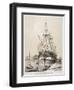 Ship in the East India Docks, London, C1840-Edmund Patten-Framed Giclee Print