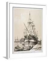 Ship in the East India Docks, London, C1840-Edmund Patten-Framed Giclee Print