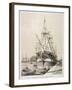 Ship in the East India Docks, London, C1840-Edmund Patten-Framed Giclee Print