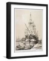 Ship in the East India Docks, London, C1840-Edmund Patten-Framed Giclee Print