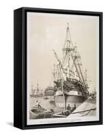 Ship in the East India Docks, London, C1840-Edmund Patten-Framed Stretched Canvas