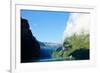 Ship in the Geiranger Fjord, Listed as a UNESCO World Heritage Site-naumoid-Framed Photographic Print