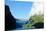 Ship in the Geiranger Fjord, Listed as a UNESCO World Heritage Site-naumoid-Mounted Photographic Print