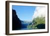 Ship in the Geiranger Fjord, Listed as a UNESCO World Heritage Site-naumoid-Framed Photographic Print