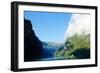 Ship in the Geiranger Fjord, Listed as a UNESCO World Heritage Site-naumoid-Framed Photographic Print