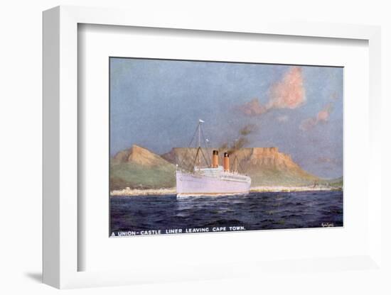 Ship Leaves Capetown-Martin Russell-Framed Photographic Print