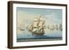 Ship Mount Vernon of Salem Outrunning a French Fleet-Michele Felice Corne-Framed Giclee Print