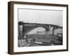 Ship near Dock under St. Louis Bridge-null-Framed Photographic Print