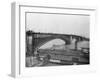 Ship near Dock under St. Louis Bridge-null-Framed Photographic Print