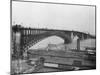 Ship near Dock under St. Louis Bridge-null-Mounted Photographic Print