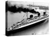 Ship Normandie Leaving Havre-null-Stretched Canvas